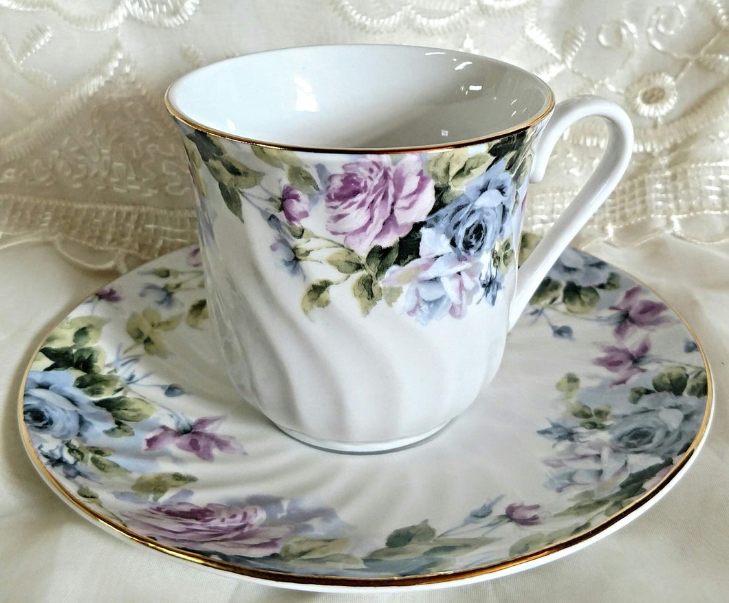 Set of 6 Millicent Bulk Porcelain Teacups and Saucers Cheap price; elegant appearance!