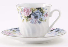 Load image into Gallery viewer, Set of 6 Millicent Bulk Porcelain Teacups and Saucers Cheap price; elegant appearance!