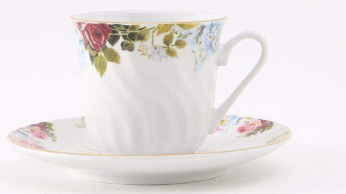 Philomena Bulk Discount Teacups Set of 6 Include 6 Inexpensive Tea Cups and 6 Saucers - Roses And Teacups